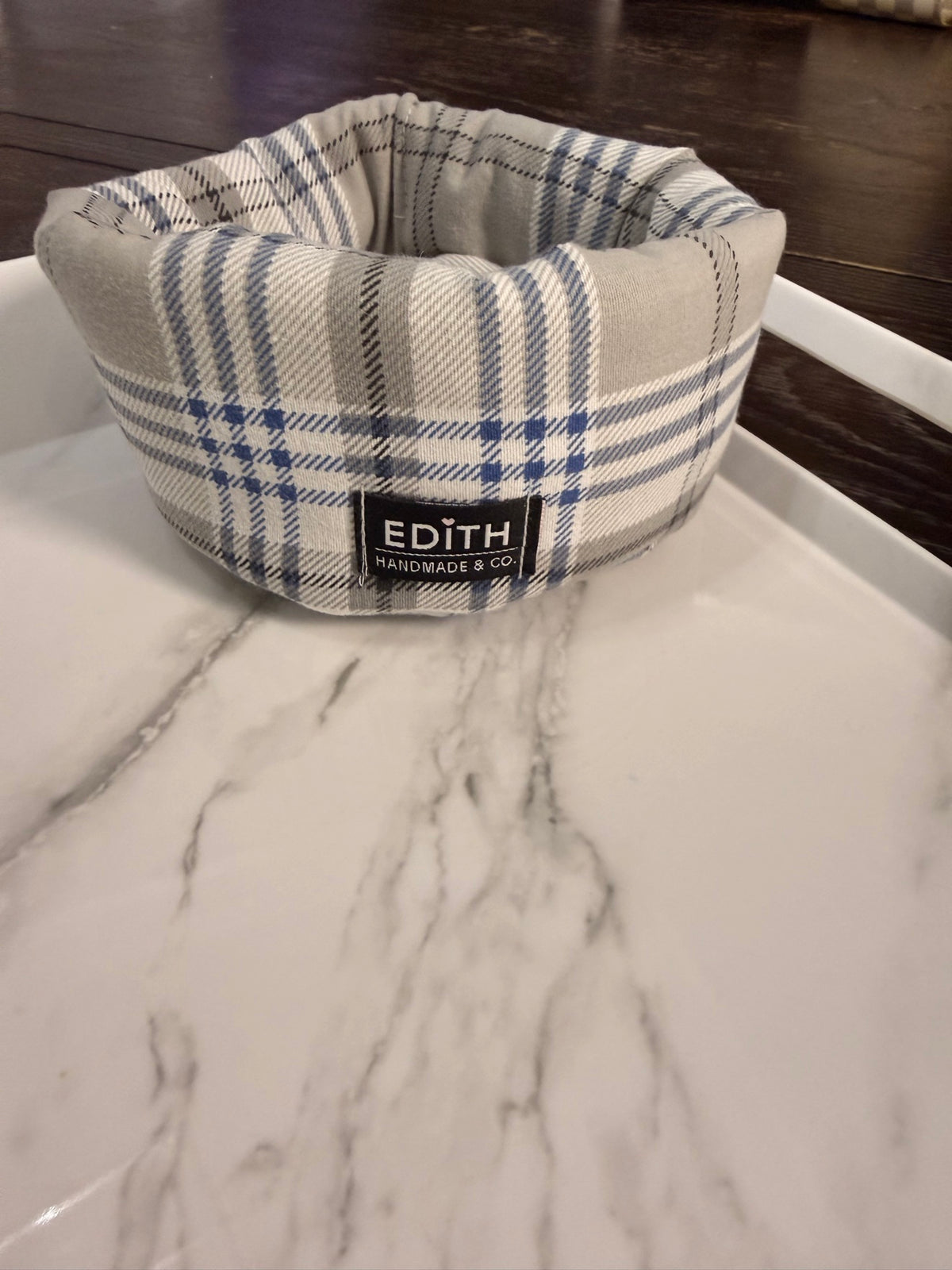 Blue Plaid Bubble Tray