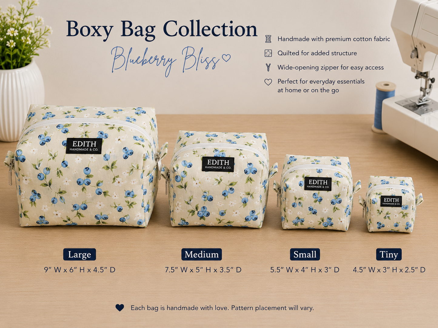 π« Blueberry Bliss Boxy Bag