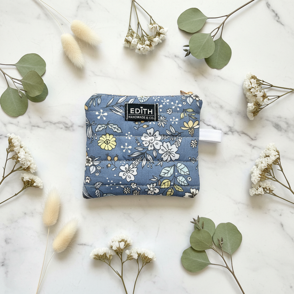 Dusty bloomZipper wallet, handmade zipper wallet