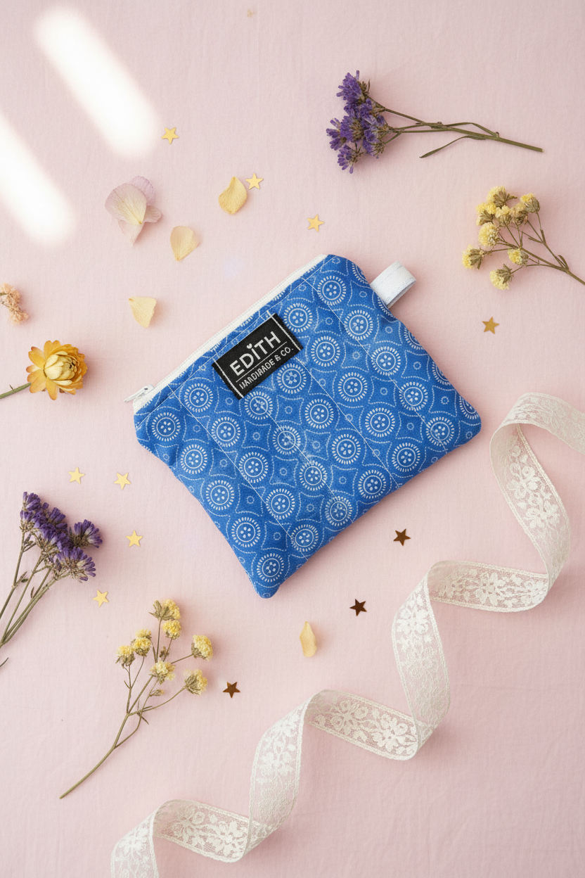 Indigo Bandana Zipper wallet πΉ