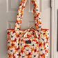 Tangerine Daisies Tote Bag | November Limited Edition, handmade tote bag