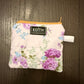 Purple wildflowers Zipper wallet, handmade zipper wallet