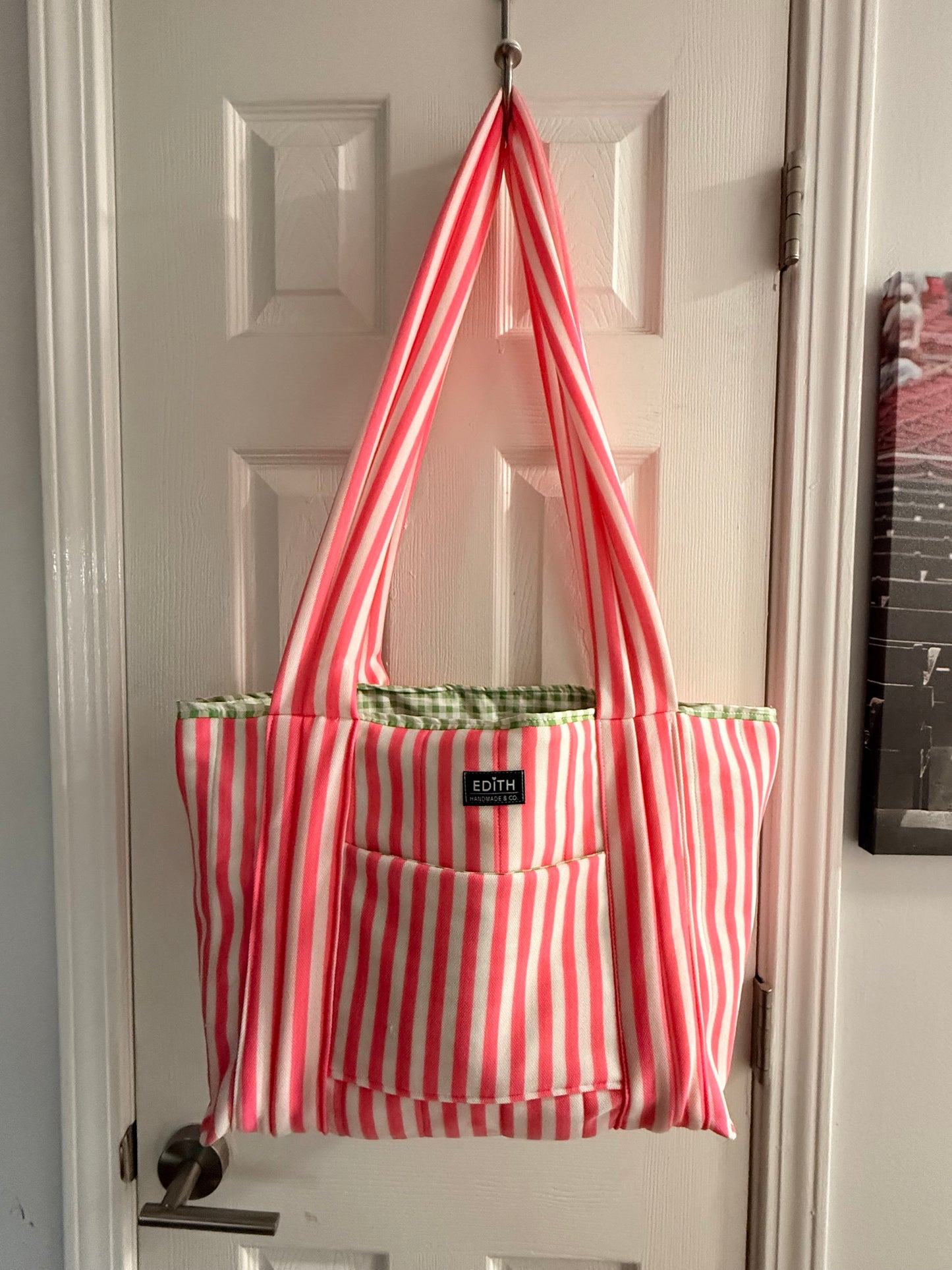 Candy Cane Cottage Tote 🩷