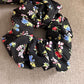 Midnight wildflower XL scrunchie, handmade scrunchie