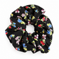 Midnight wildflower XL scrunchie, handmade scrunchie