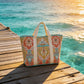 🩵🌺Coastal Paisley Tote Bag🌺🩵