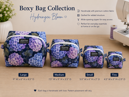 💜 Hydrangea Bloom Boxy Bag