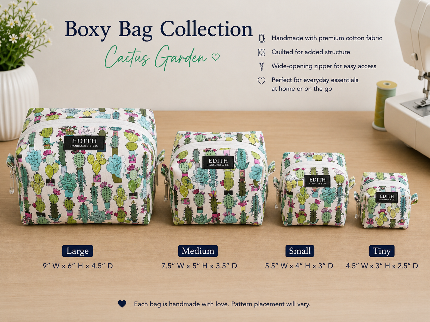 🌵 Cactus Garden Boxy Bag