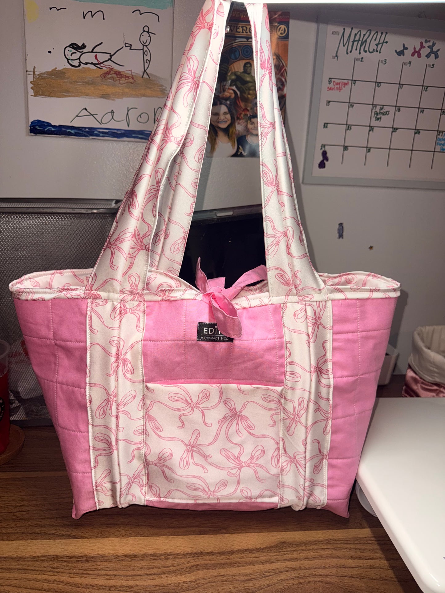 Blush Bow Everyday Tote