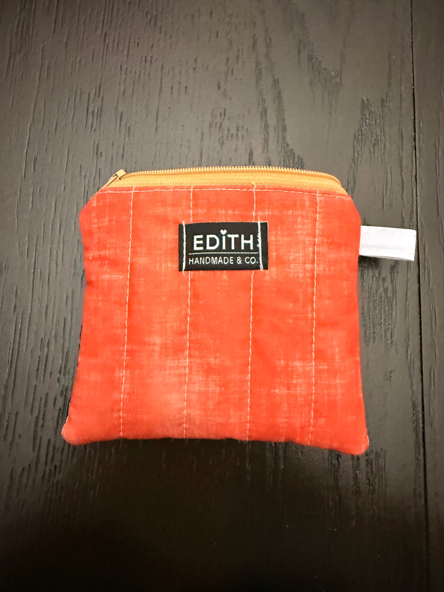 Pumpkin spice Zipper wallet, handmade zipper wallet