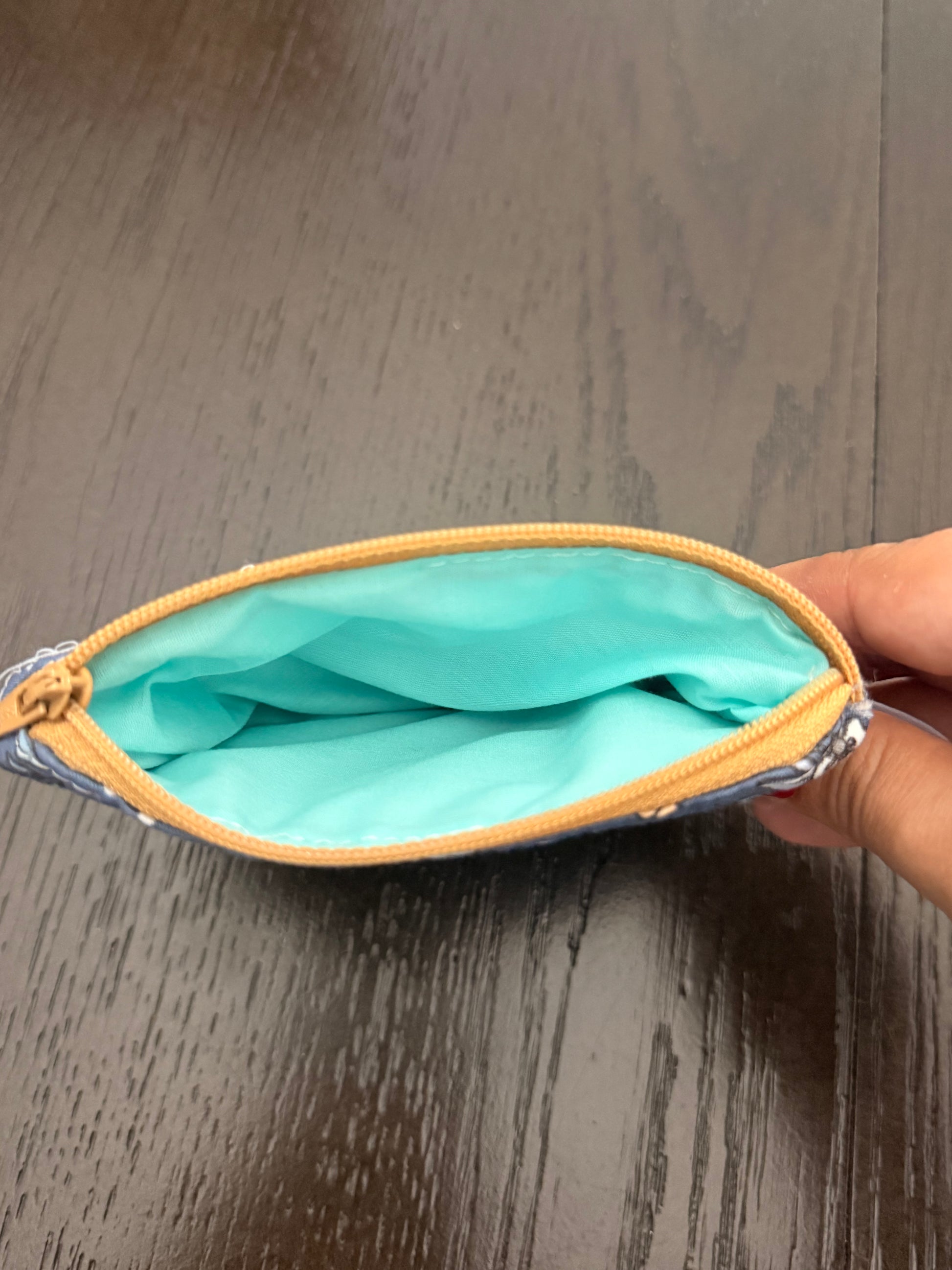 Dusty bloomZipper wallet, handmade zipper wallet