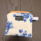 Blue porcelain Zipper wallet, handmade zipper wallet