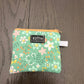 Mint bloom Zipper wallet, handmade zipper wallet