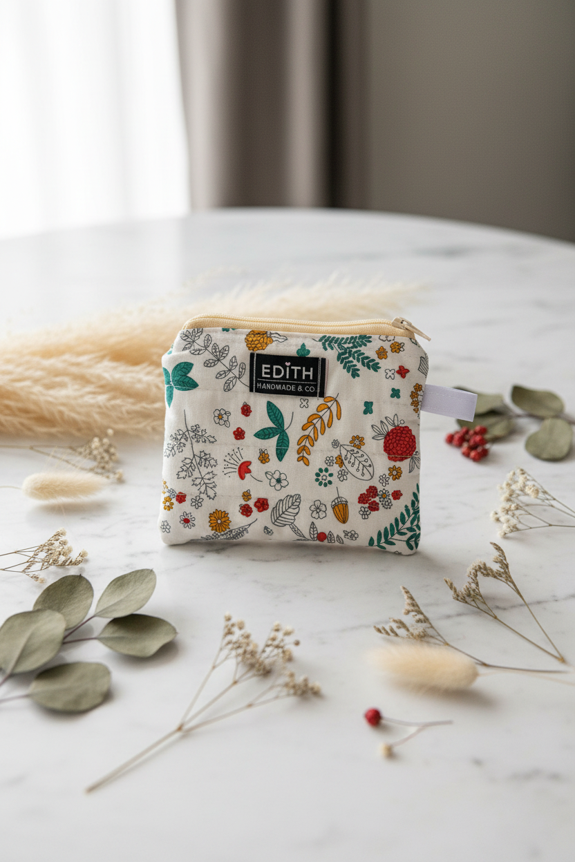 Autumn Zipper wallet, handmade zipper wallet