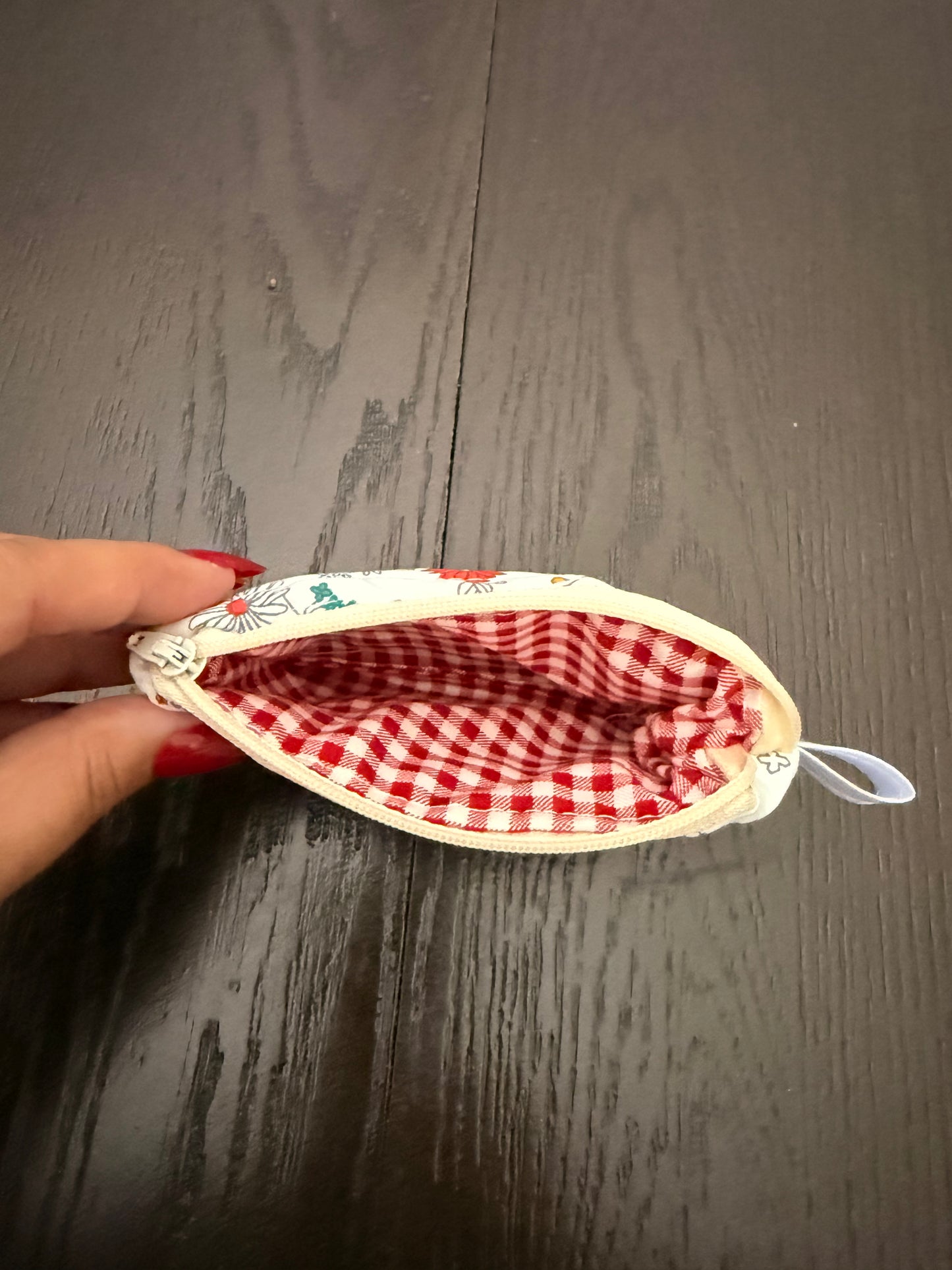 Autumn Mini zipper wallet, handmade zipper wallet