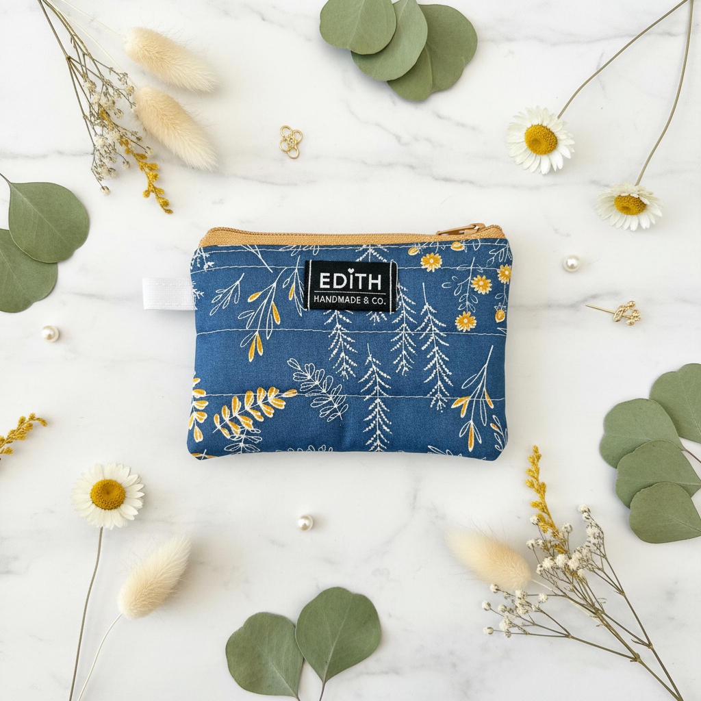 Sunlit Mini zipper wallet, handmade zipper wallet