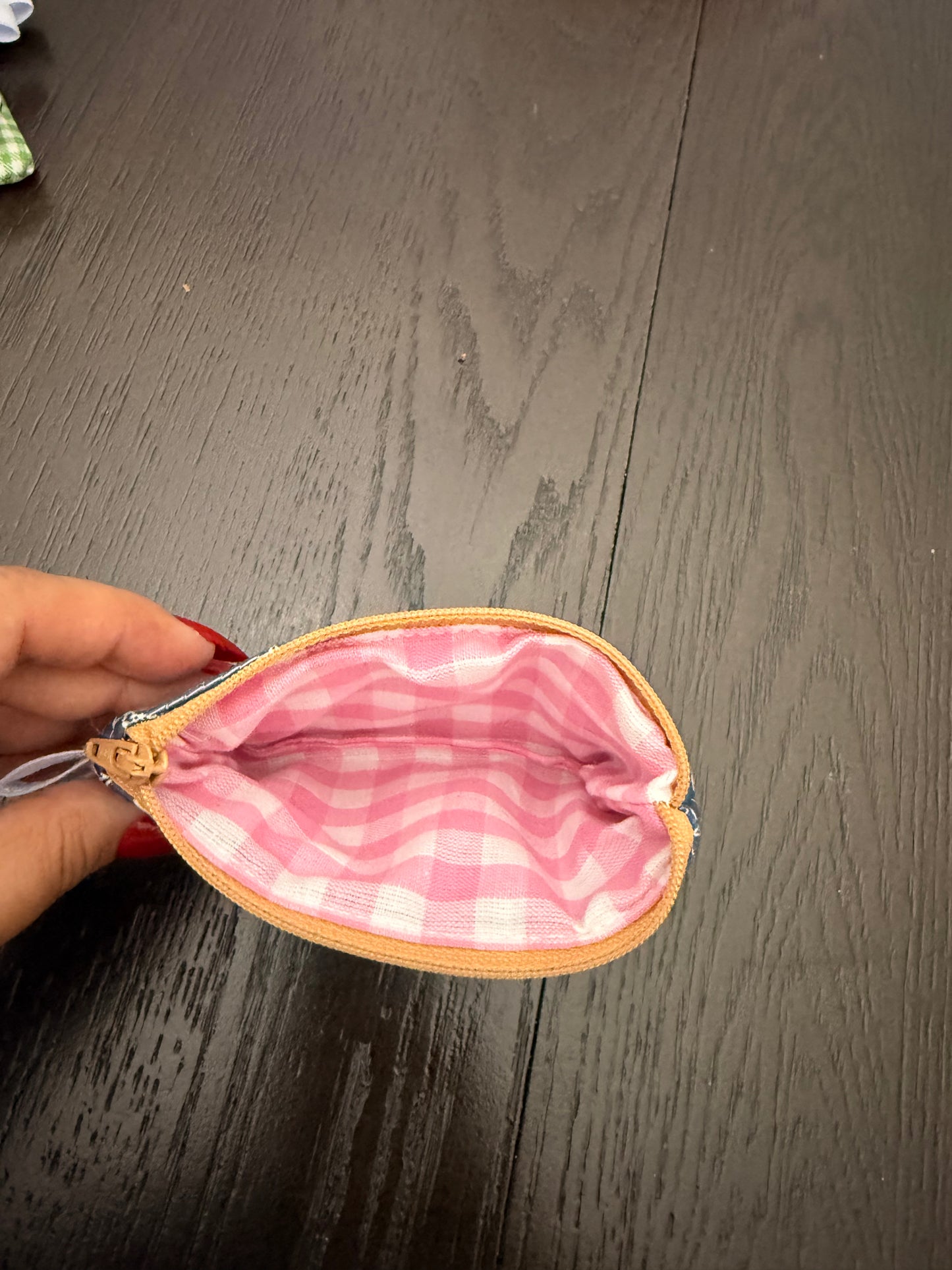 Sunlit Mini zipper wallet, handmade zipper wallet