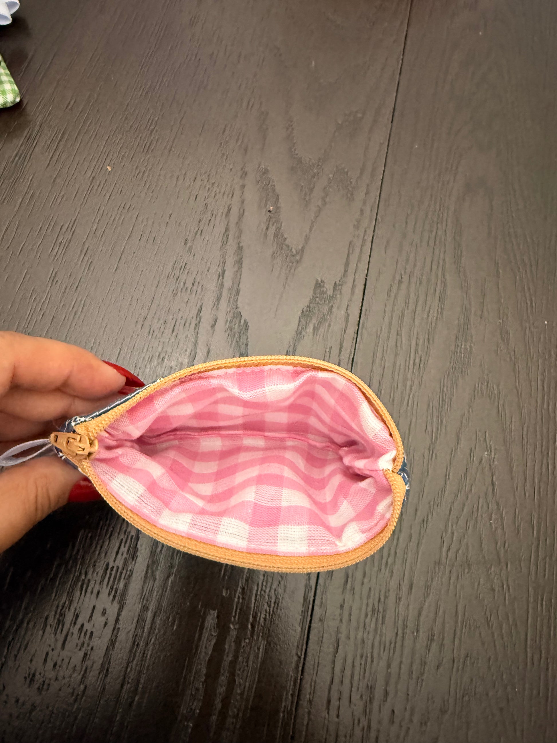 Sunlit Mini zipper wallet, handmade zipper wallet