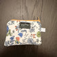 Doodle Mini zipper wallet, handmade zipper wallet