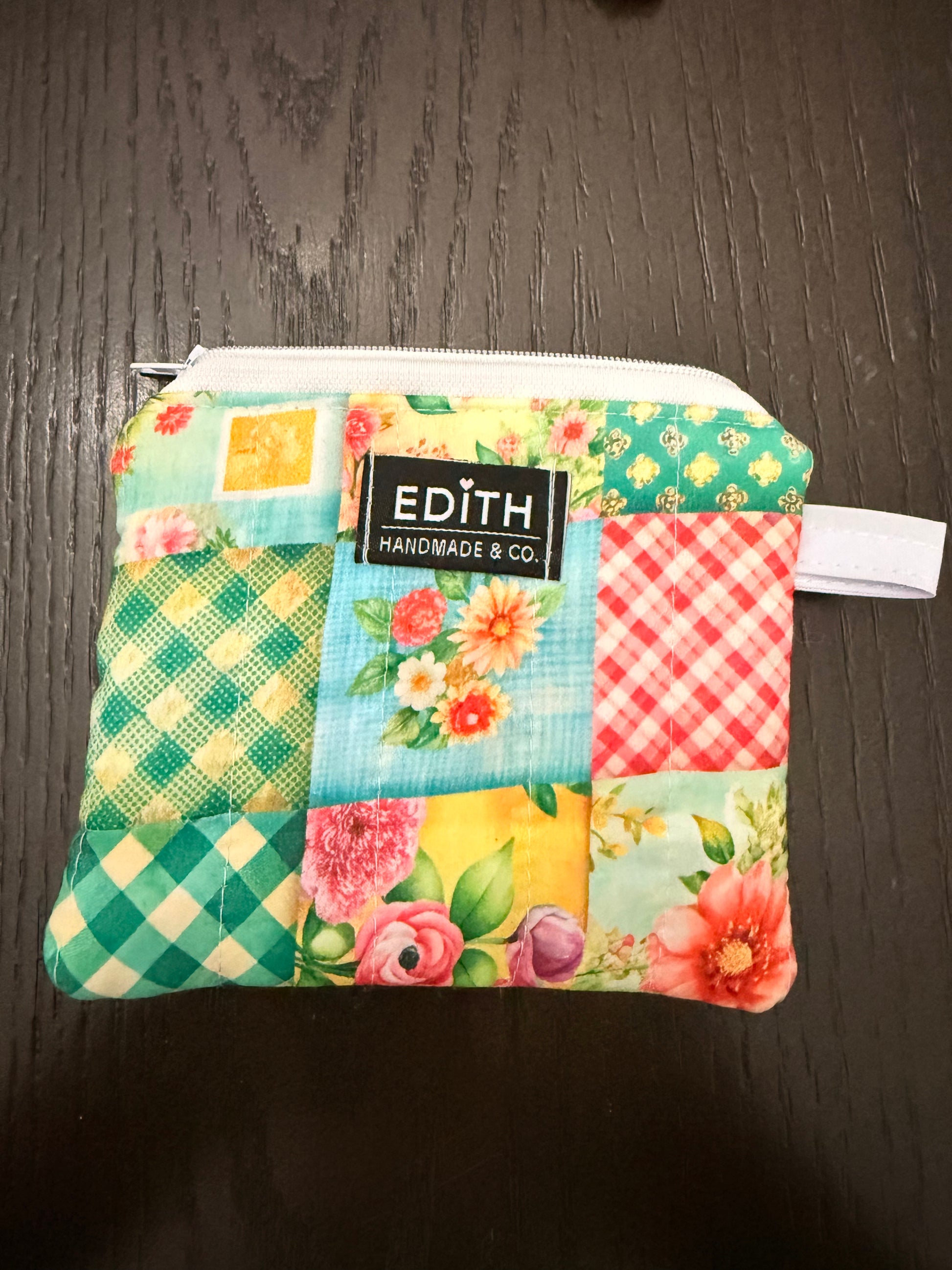 Patch work zipper Wallet, handmade zipper wallet