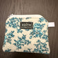 Teal Zipper wallet, handmade zipper wallet