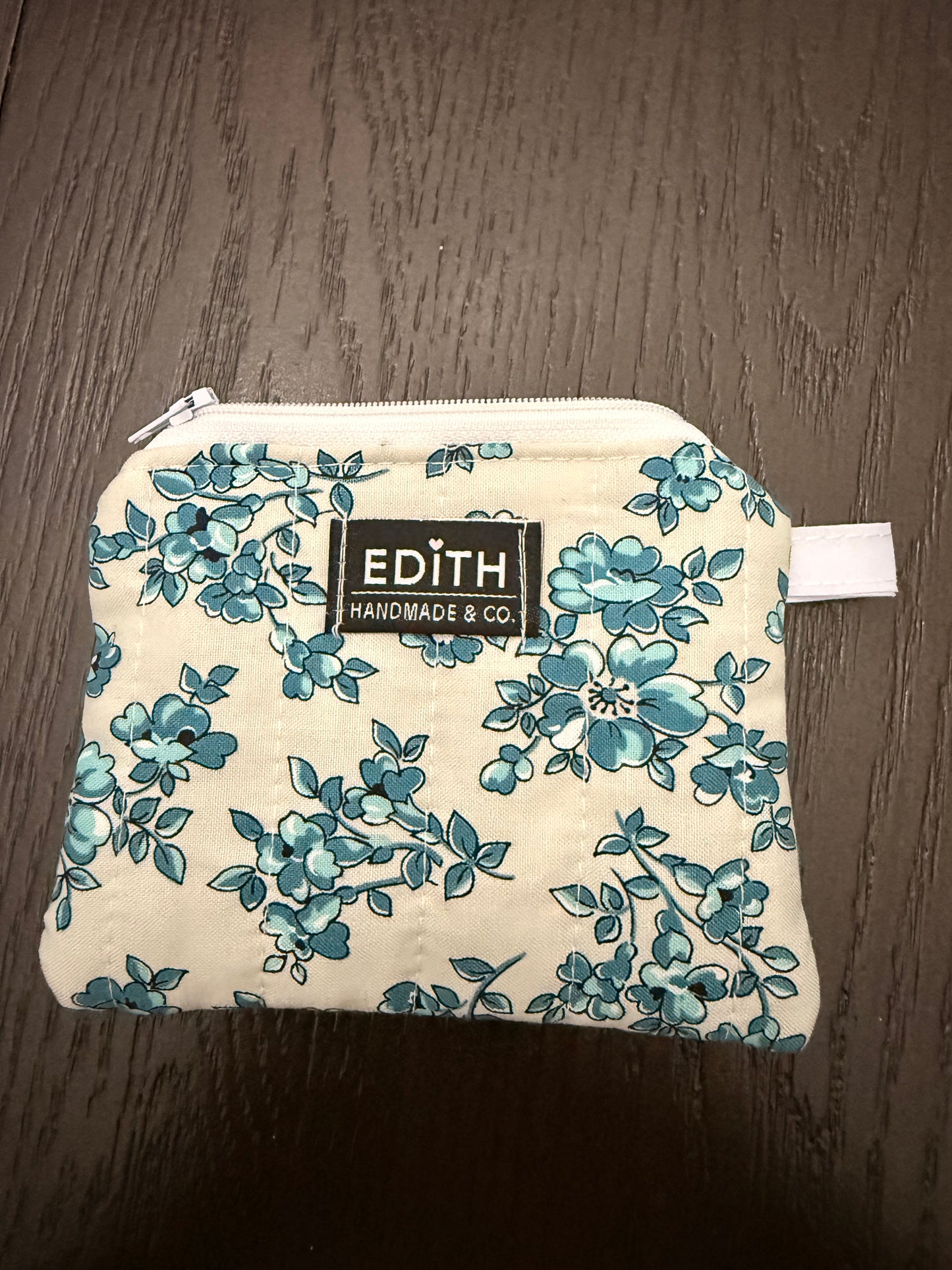 Teal Zipper wallet, handmade zipper wallet