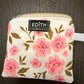 Pink garden Zipper wallet, handmade zipper wallet