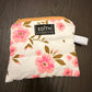 Pink garden Zipper wallet, handmade zipper wallet