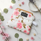Pink garden Zipper wallet, handmade zipper wallet