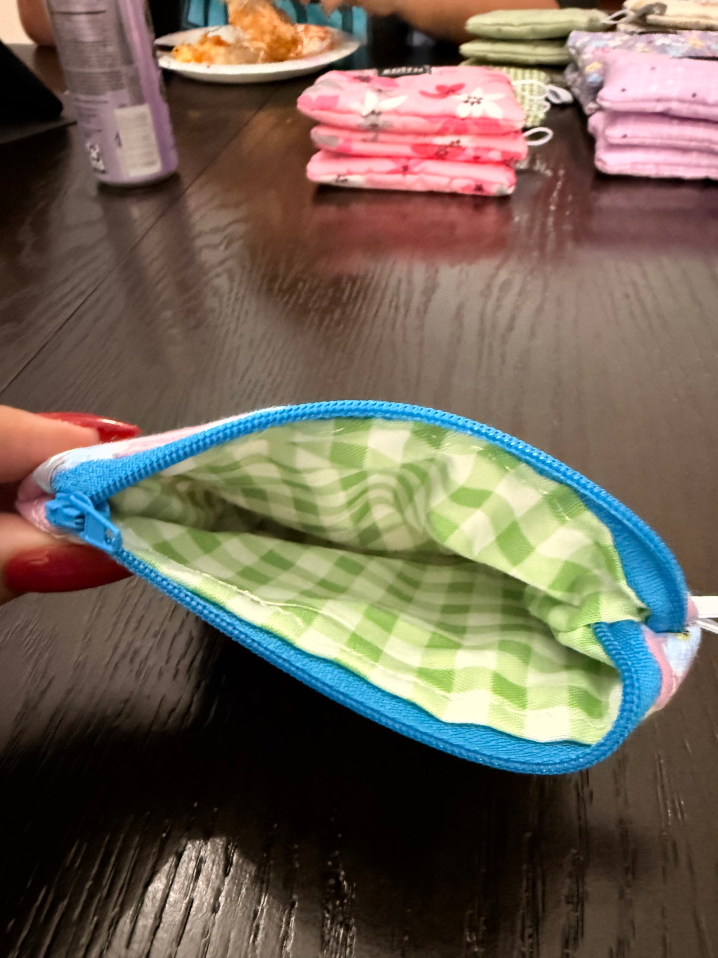 Bluebell Zipper wallet, handmade zipper wallet