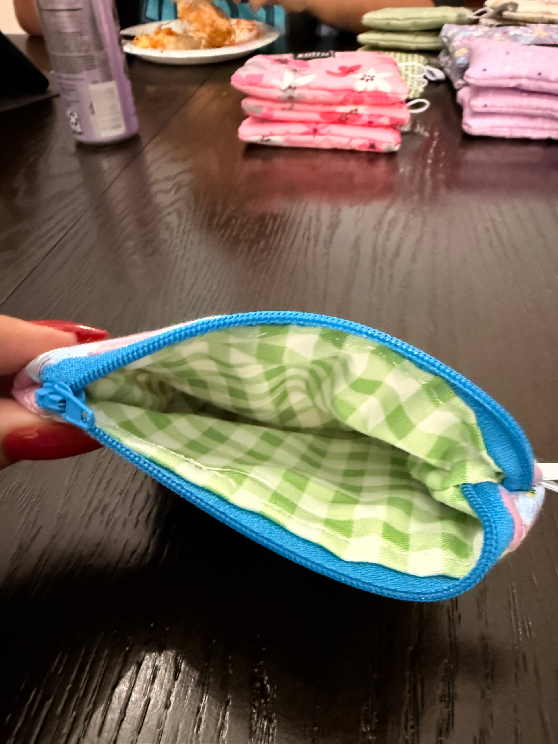 Bluebell Zipper wallet, handmade zipper wallet