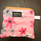 Pink petals Zipper wallet, handmade zipper wallet