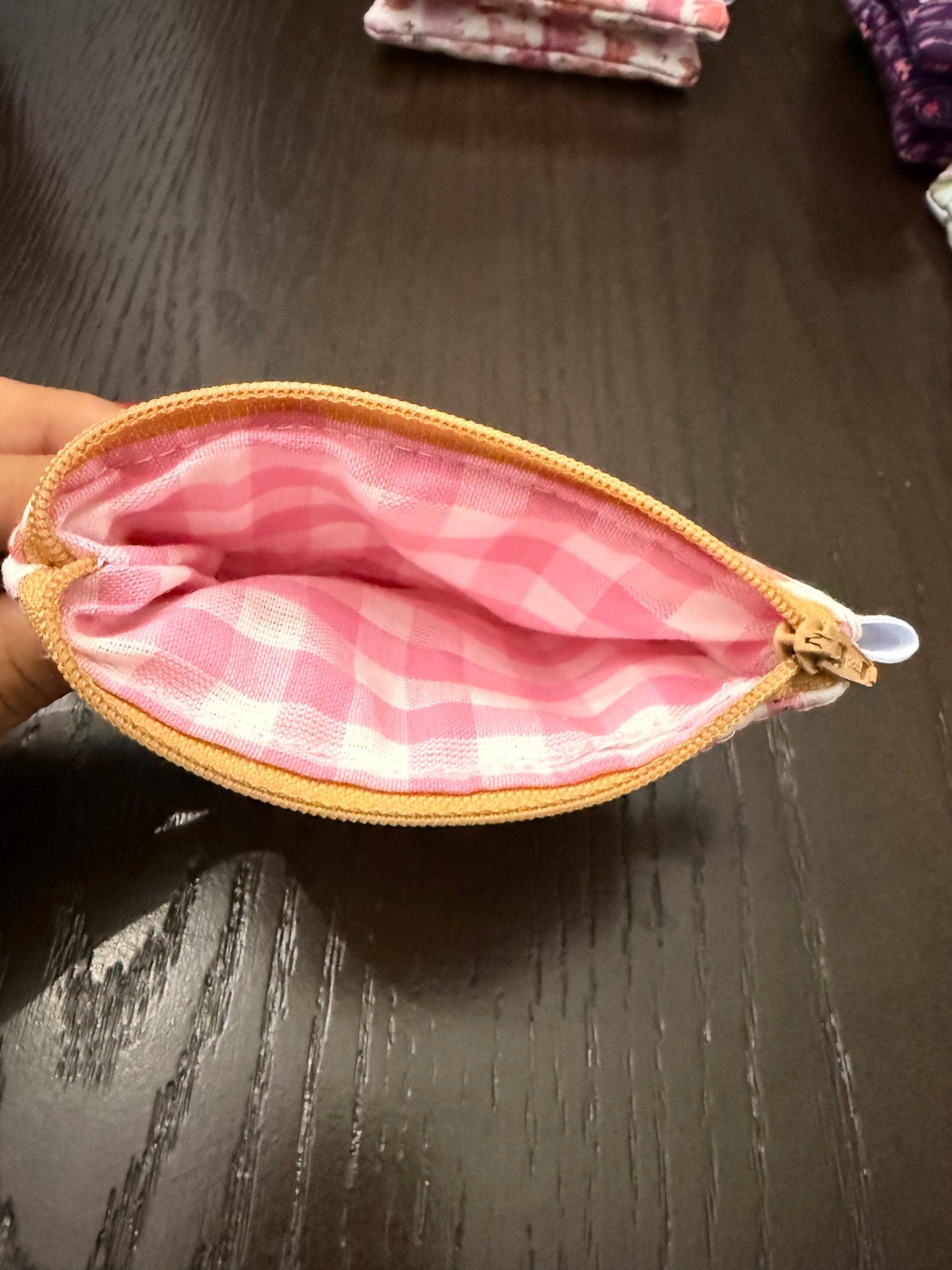 Piglet Zipper wallet, handmade zipper wallet