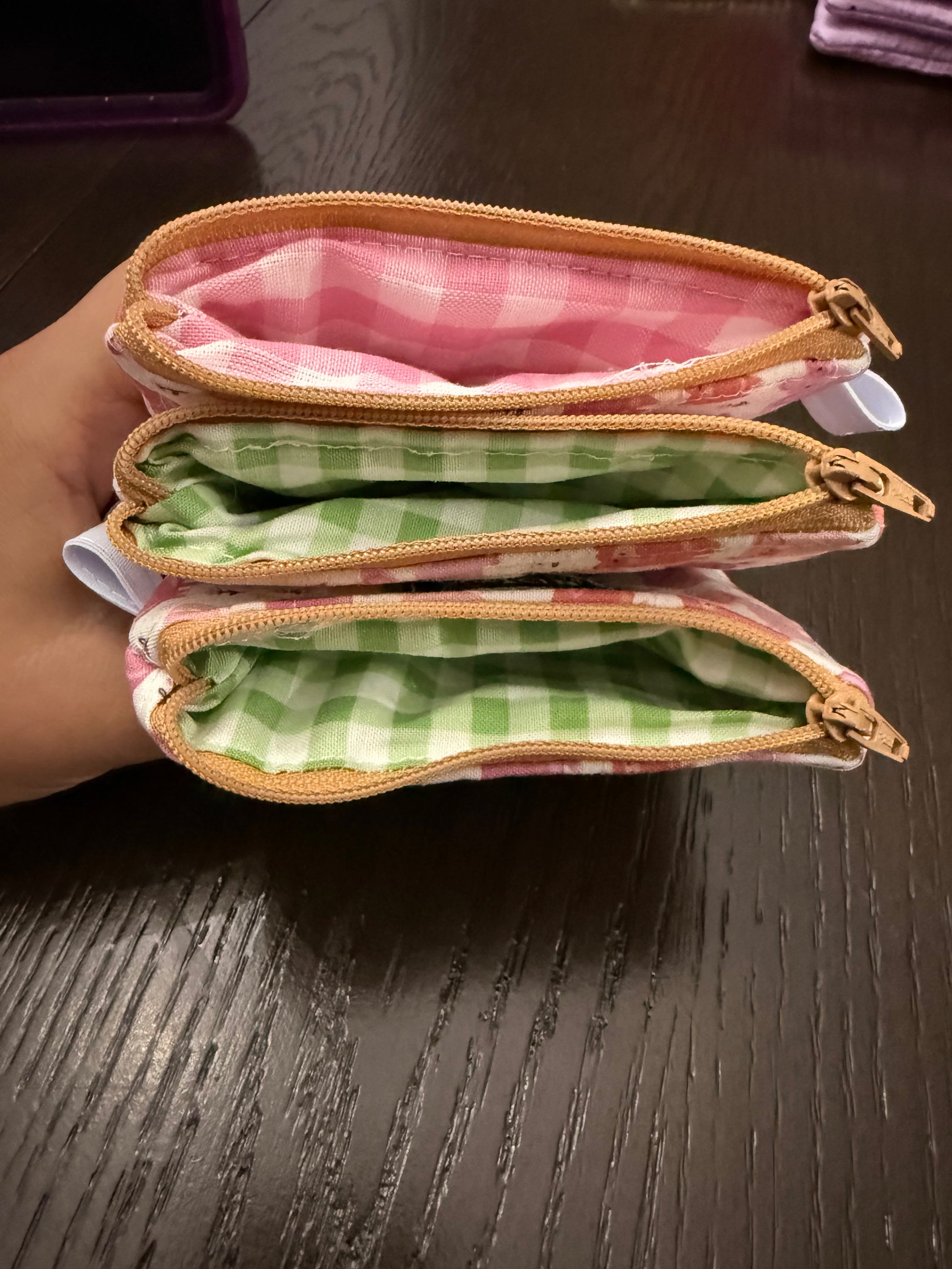Piglet Zipper wallet, handmade zipper wallet
