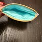 Geo Zipper wallet, handmade zipper wallet