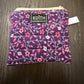Plum florals Zipper wallet, handmade zipper wallet