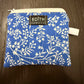 Cobalt zipper wallet, handmade zipper wallet