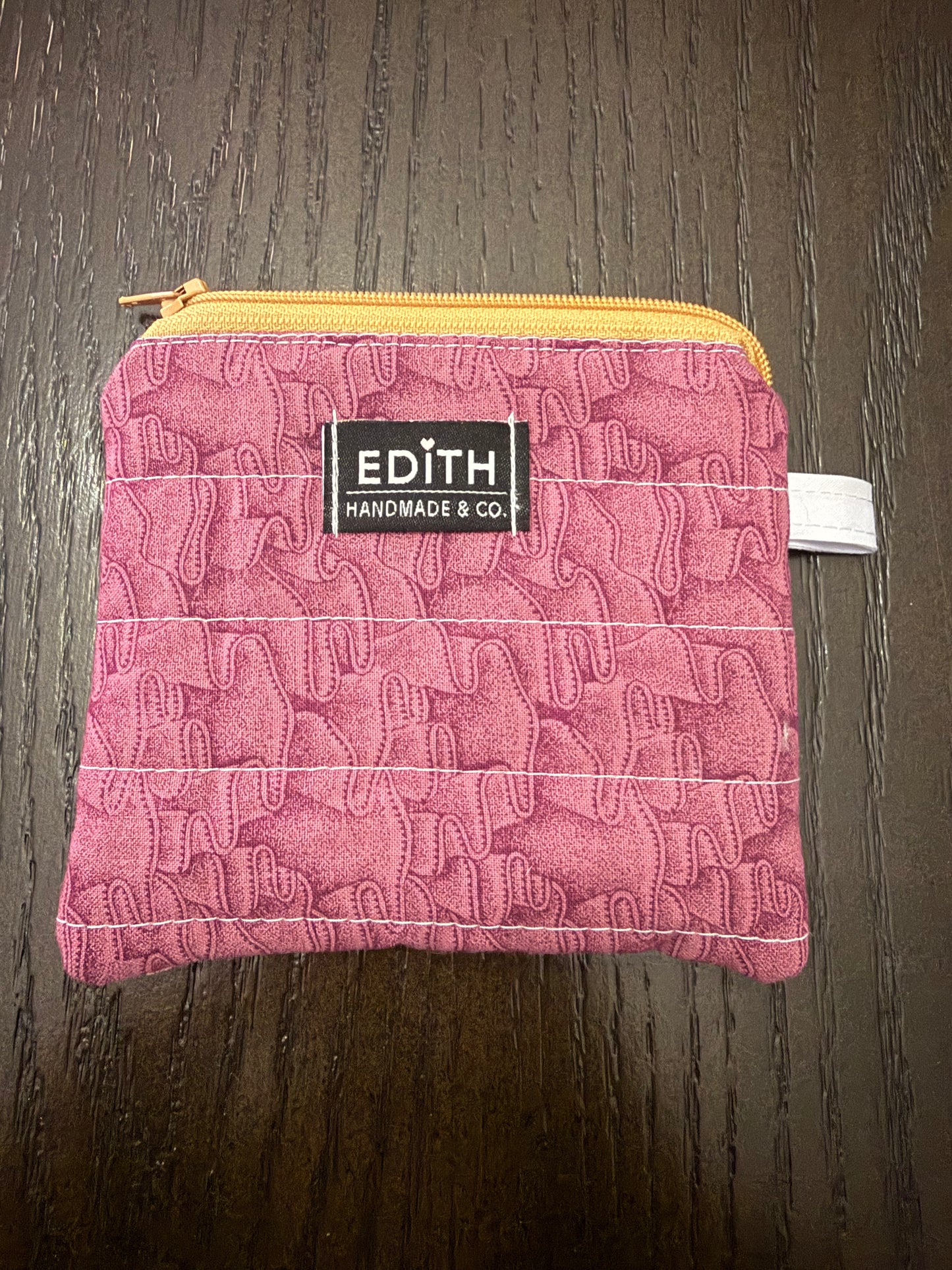 Dark Ruffles Zipper wallet, handmade zipper wallet