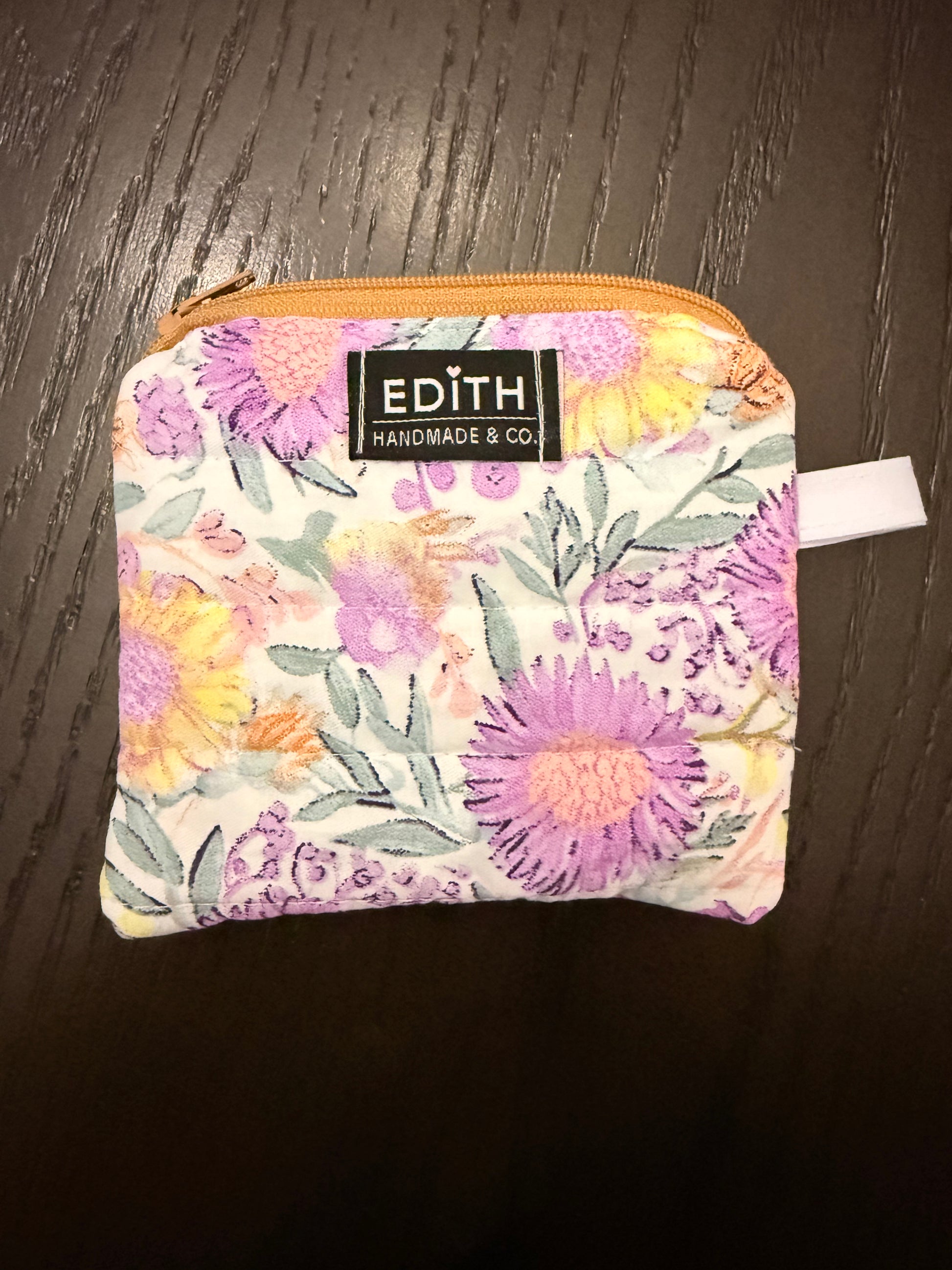 Watercolor Zipper wallet, handmade zipper wallet