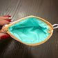 Watercolor Zipper wallet, handmade zipper wallet