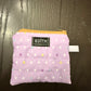 Purple Hearts Zipper wallet, handmade zipper wallet