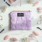 Purple Hearts Zipper wallet, handmade zipper wallet
