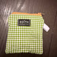 Green gingham Zipper wallet, handmade zipper wallet
