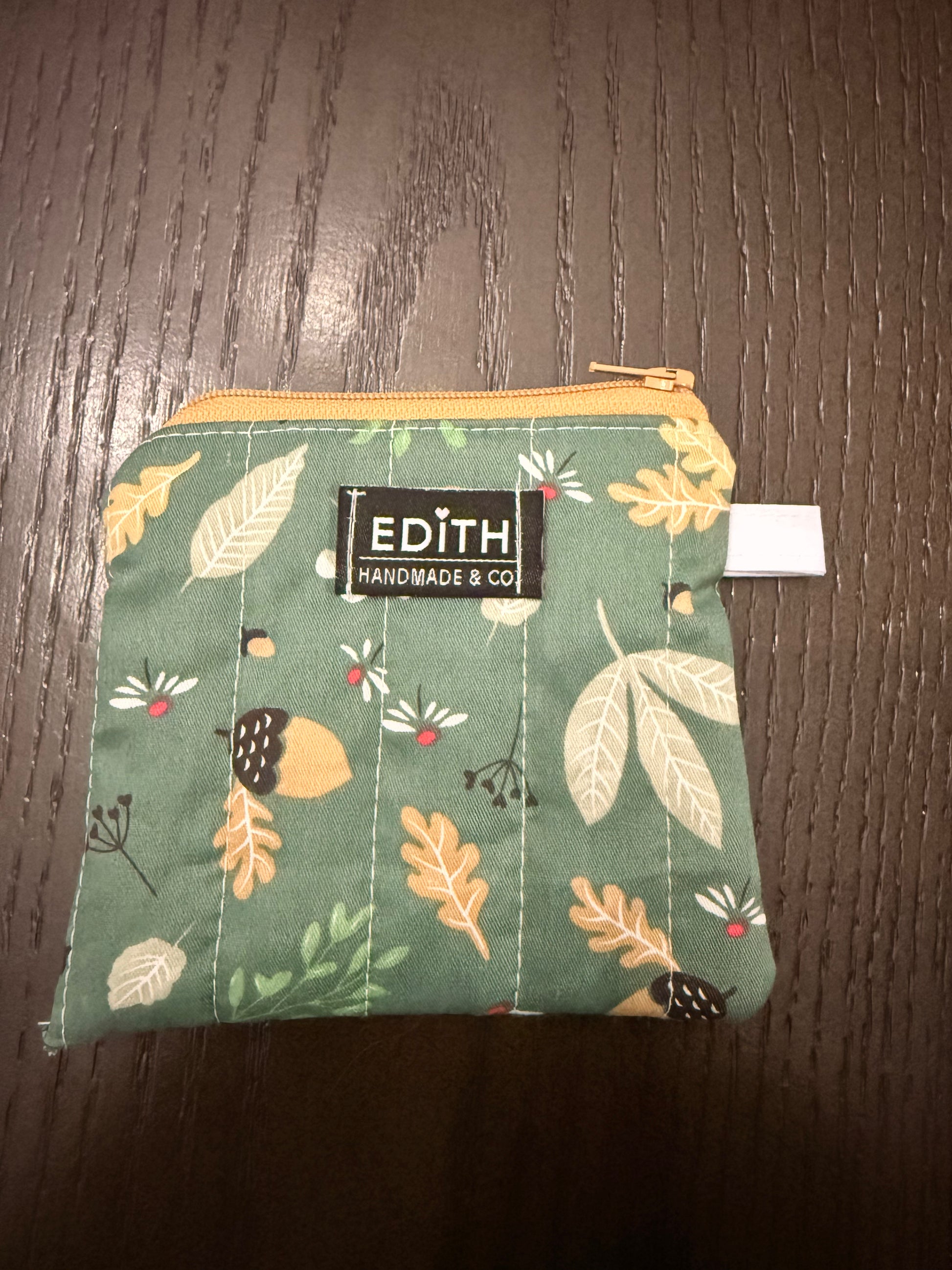 Fall sage Zipper wallet, handmade zipper wallet