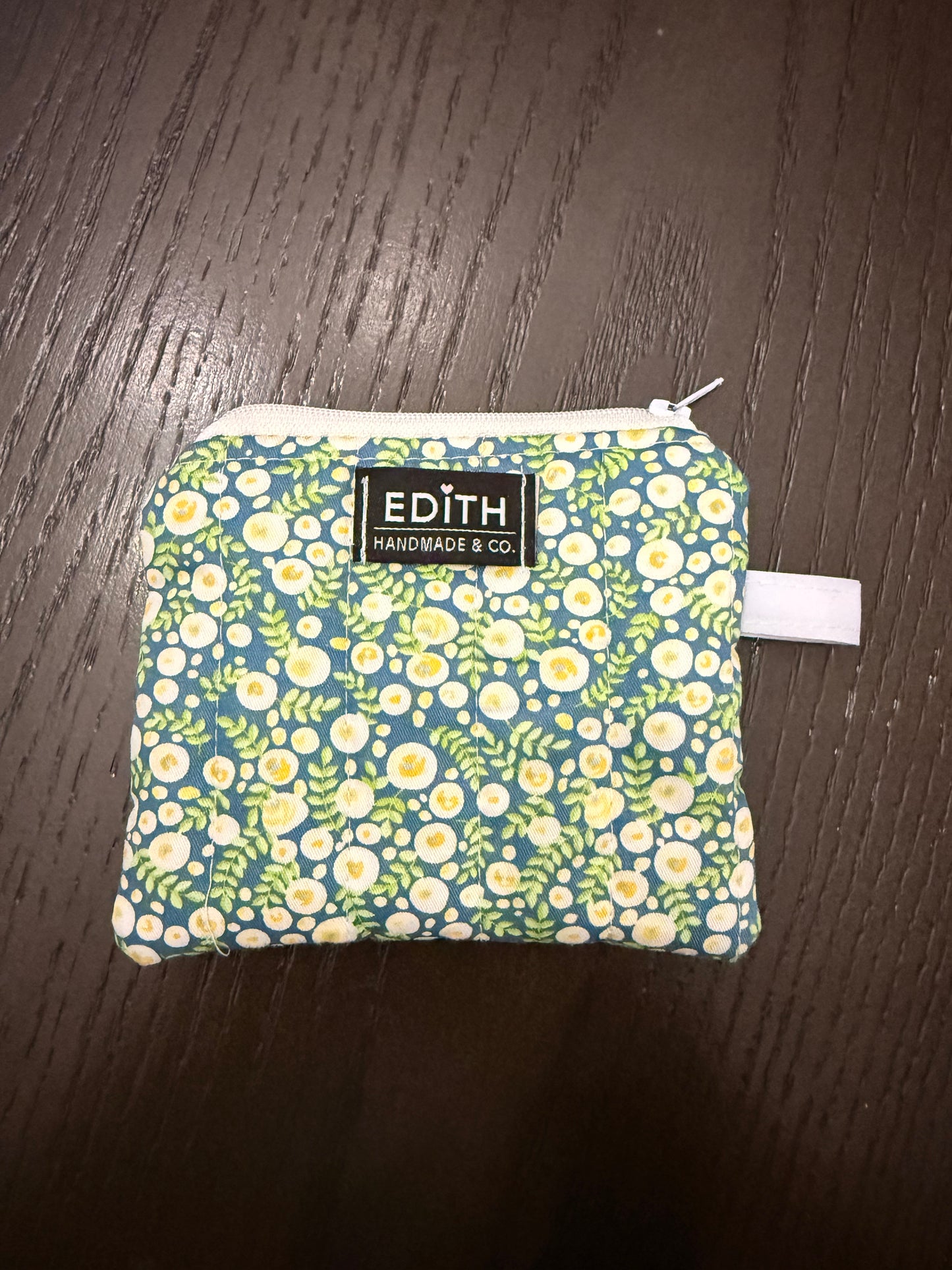 Daisies Zipper wallet, handmade zipper wallet