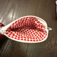 Blue gingham Zipper wallet, handmade zipper wallet