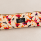 Handmade Tangerine Daisies pencil pouch – orange daisy floral print, November limited edition