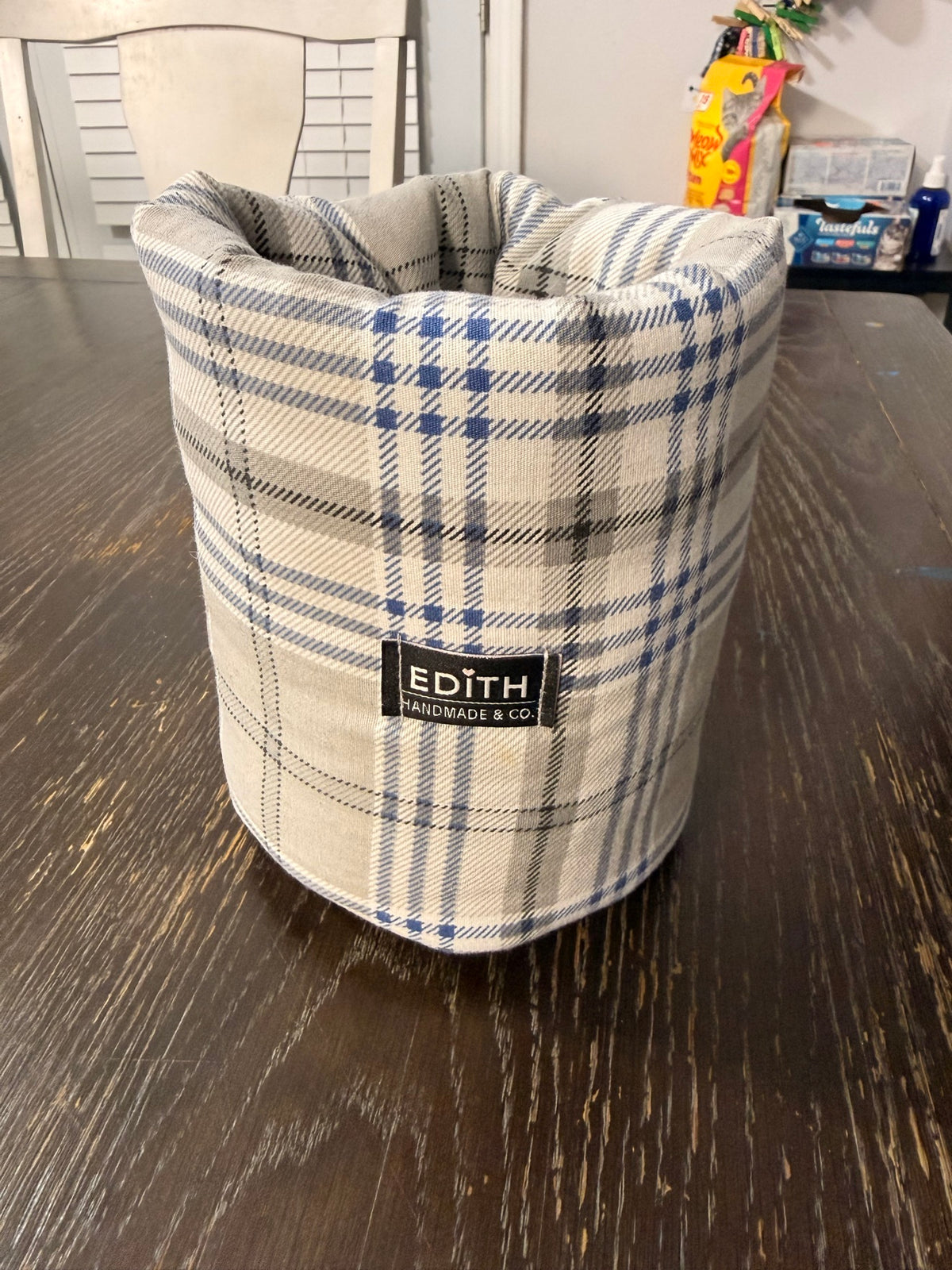 Blue Plaid Bubble Bucket
